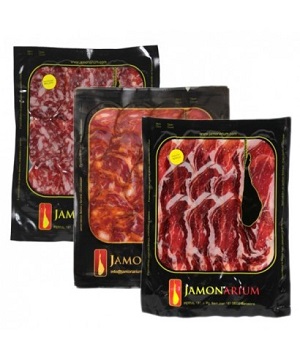 presentacion jamon iberico serrano loncheado catering