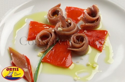 anchois au poivre piquillo huile bio ortiz 