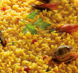 Ingredienti della ricetta paella valenciana